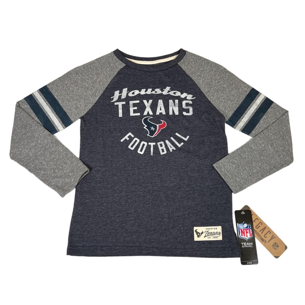 NFL HOUSTON TEXANS SHIRT KIDS LARGE 7 LONG SLEEVE